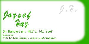 jozsef haz business card